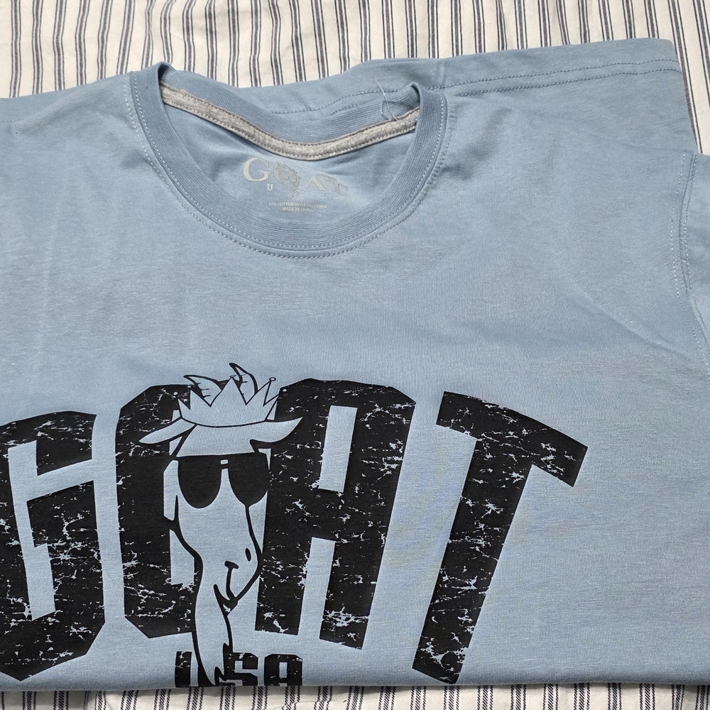 GOAT LACROSSE Light Blue Graphic T-Shirt
